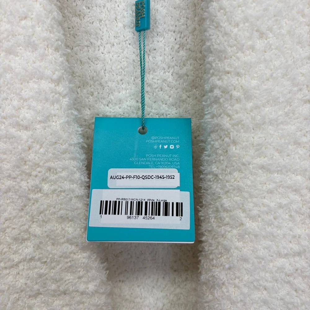 NWT Posh Peanut Women Plush Spa Robe Teddy Fleece Loungewear XL Bamboo Soft Girl